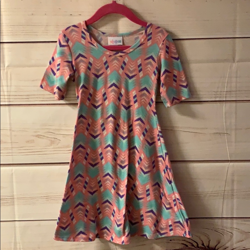 LuLaRoe Adeline Pink Swing Dress 4T